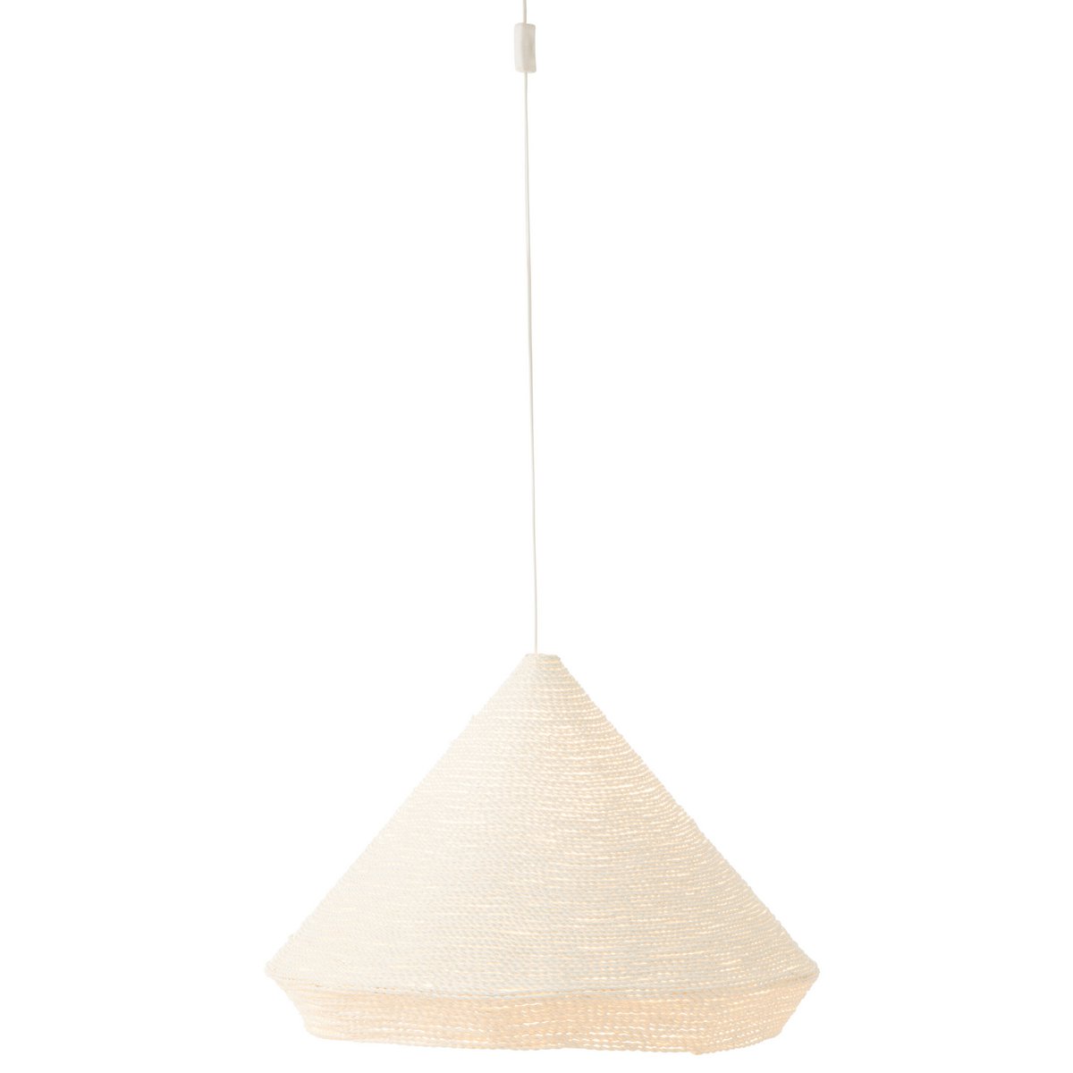 J-Line hanglamp Konisch Raffia - wit - large