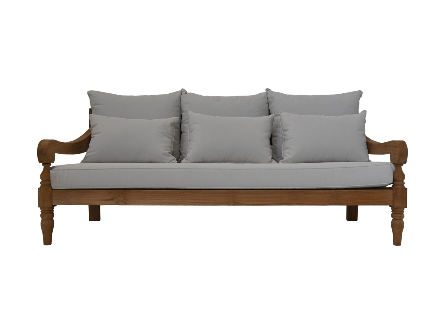 Bahama 3,5-zits sofa incl. kussens - 190x95x80 - Naturel/wit -  teak