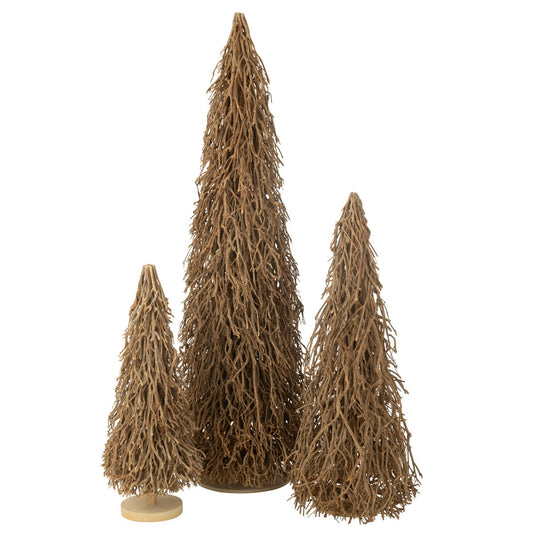 J-Line Kerstboom Theeboomhout Naturel Large