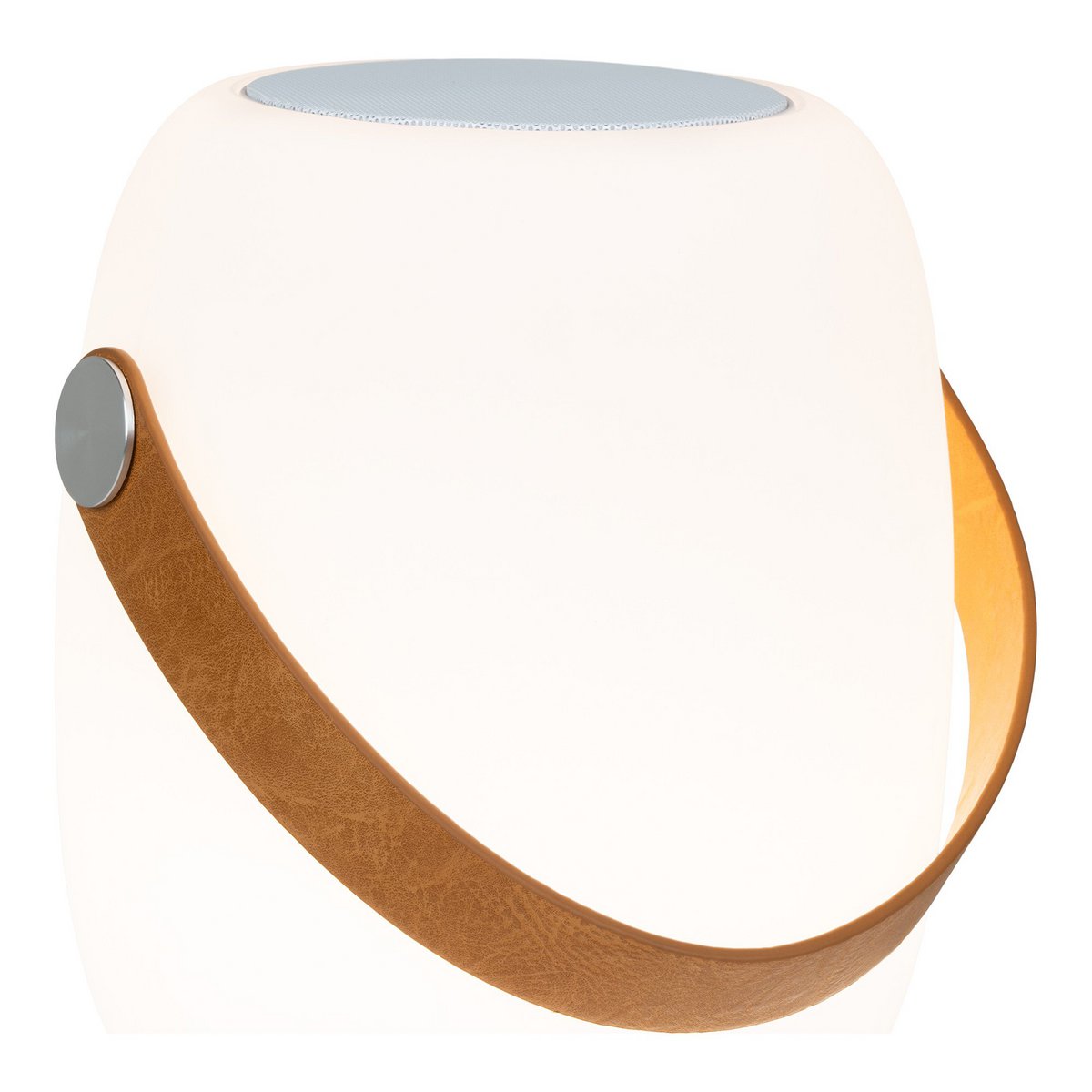 Cardiff LED Lamp - Lamp met riem, oplaadbaar, bluetooth-luidspreker, wit