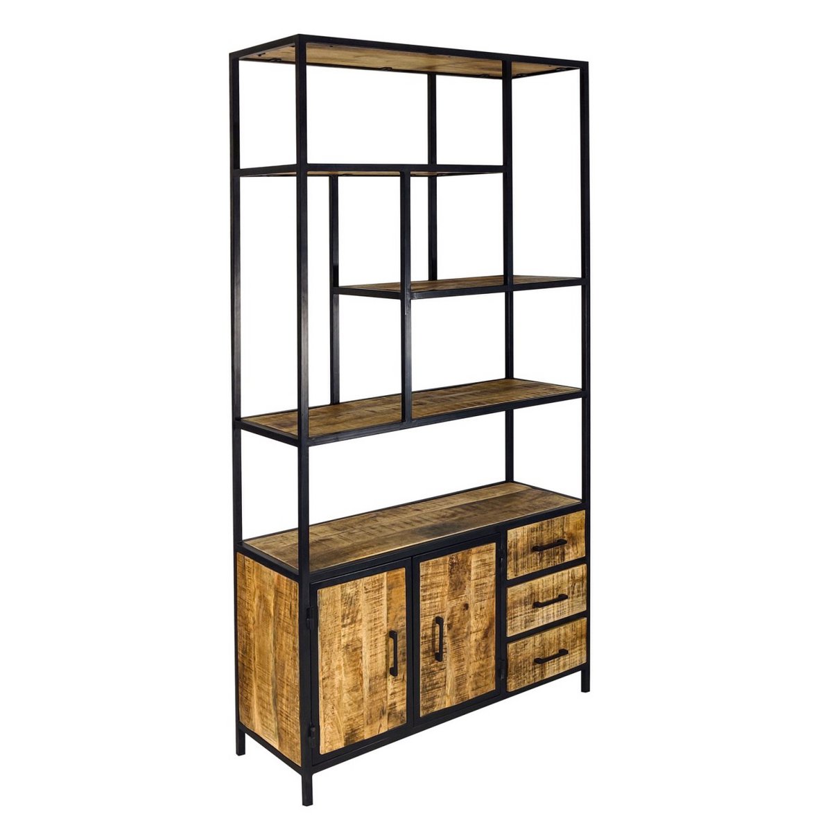 Staande plank boekenkast plank 98x190x36cm Liverpool metalen frame