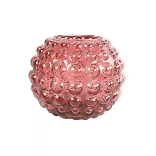 Countryfield Theelichthouder Perly L oud roze 15cm - Julien Deluxe