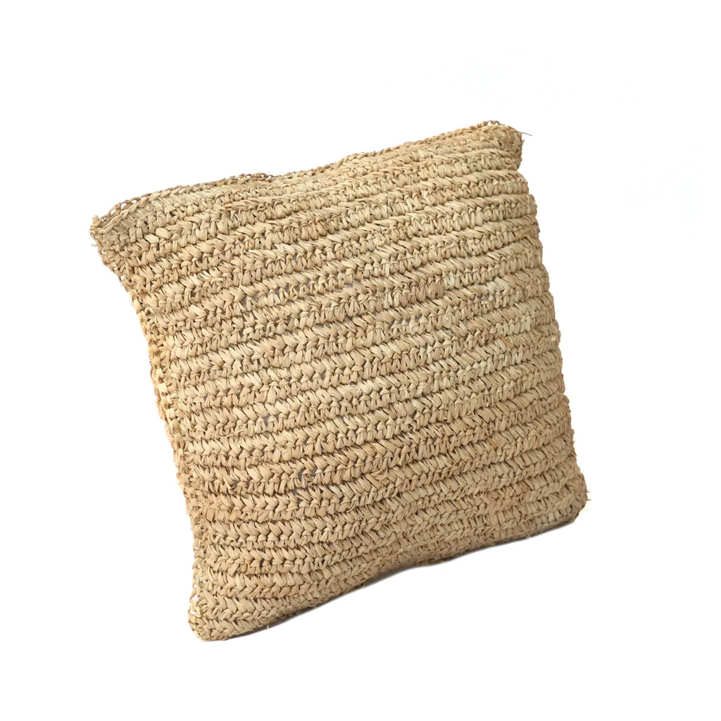 De Raffia Flores Kussenhoes - Naturel - 40x40