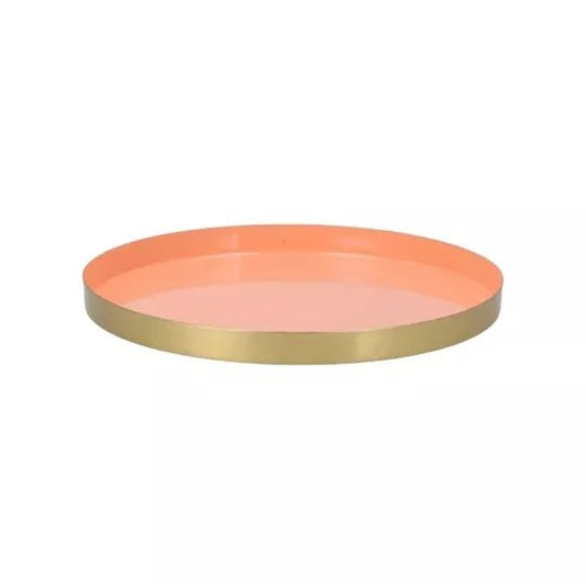 Dienblad decoratie schaal Daan Kromhout Marrakech perzik goudkleurig 26cm - Julien Deluxe