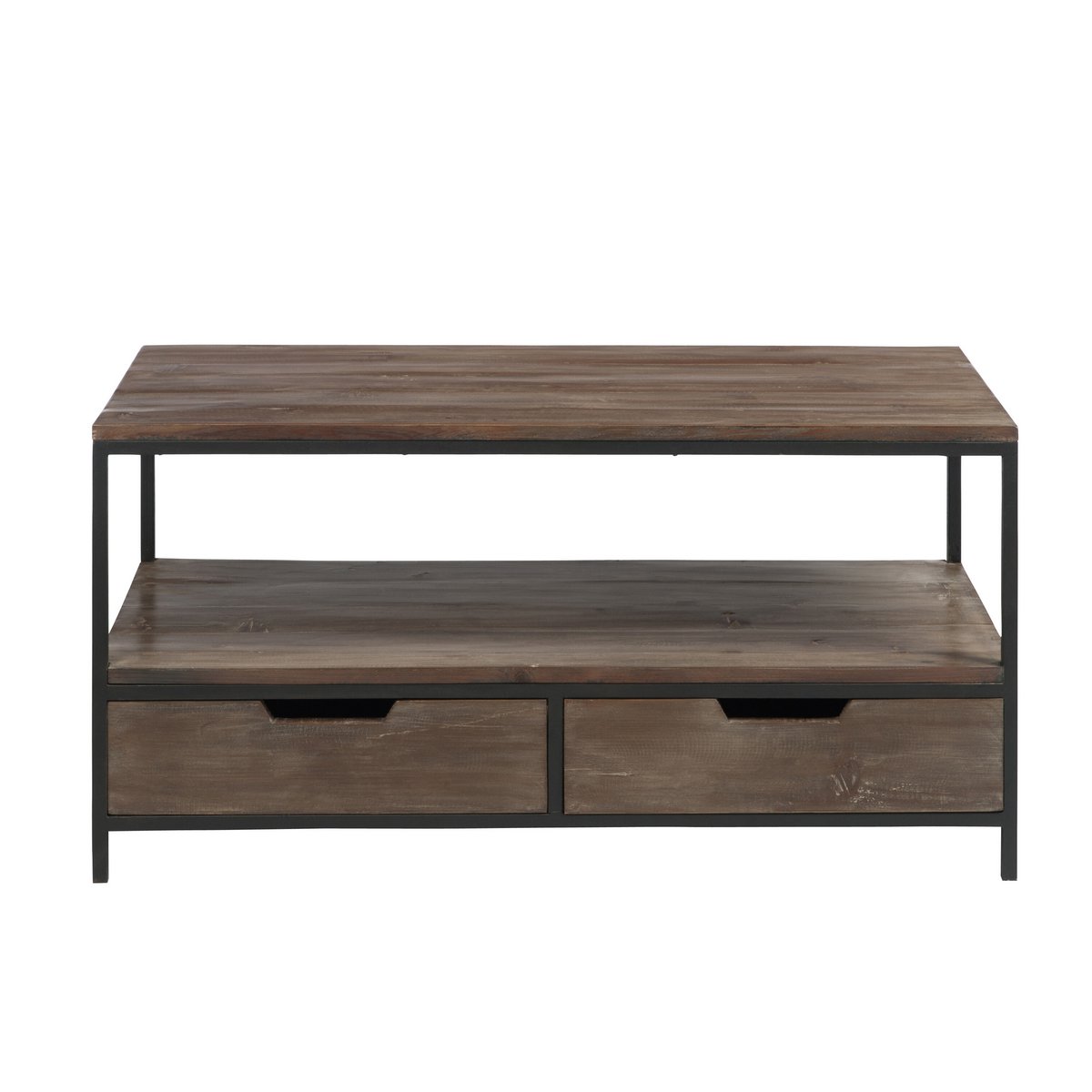 J-Line salontafel - hout/metaal - bruin/zwart