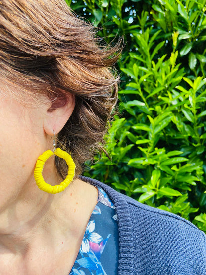 Julien Deluxe Oorbellen Katsuki kralen fel geel