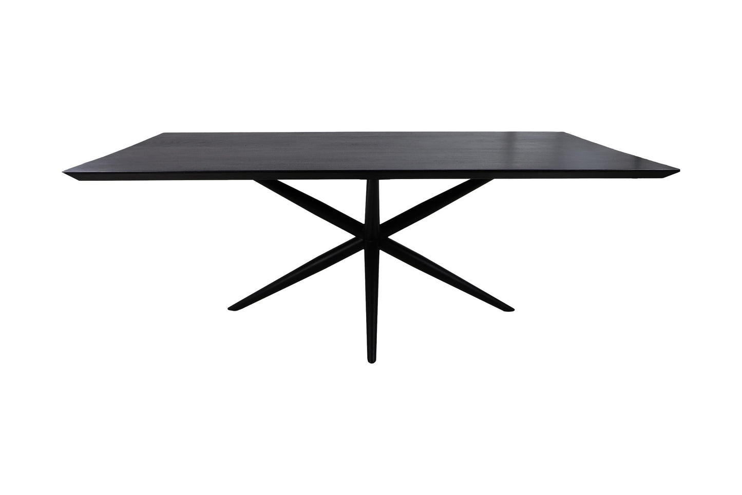 Eettafel Zurich rechthoekig - 200x100x76 - Zwart - Acaciahout/metaal