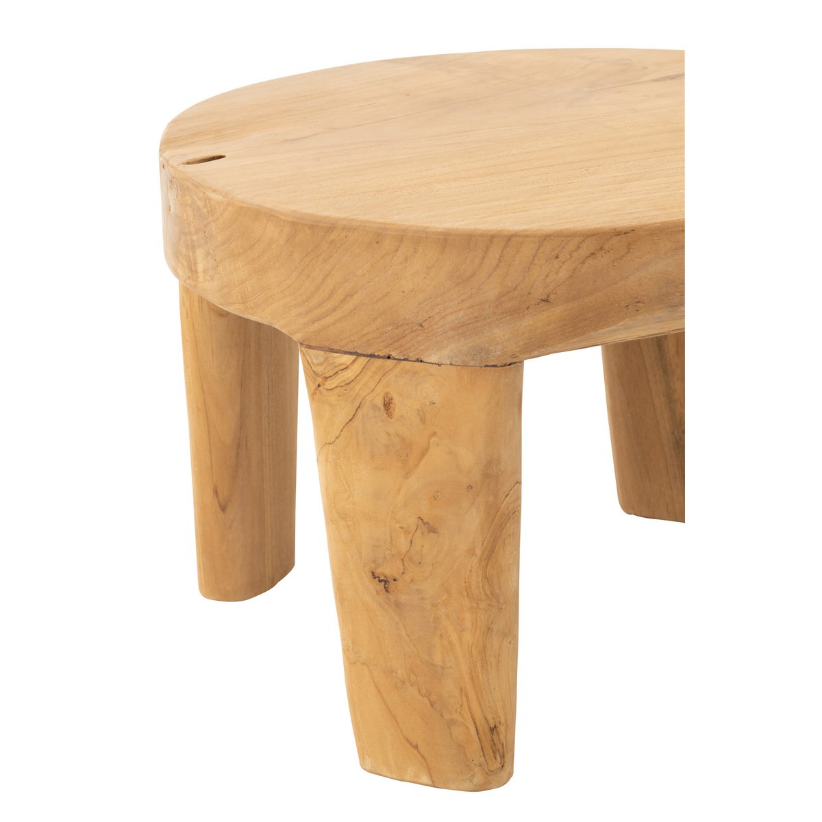 J-Line tafel Rond Teak - hout - naturel - set van 2