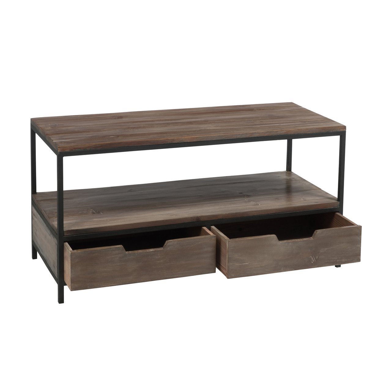 J-Line salontafel - hout/metaal - bruin/zwart