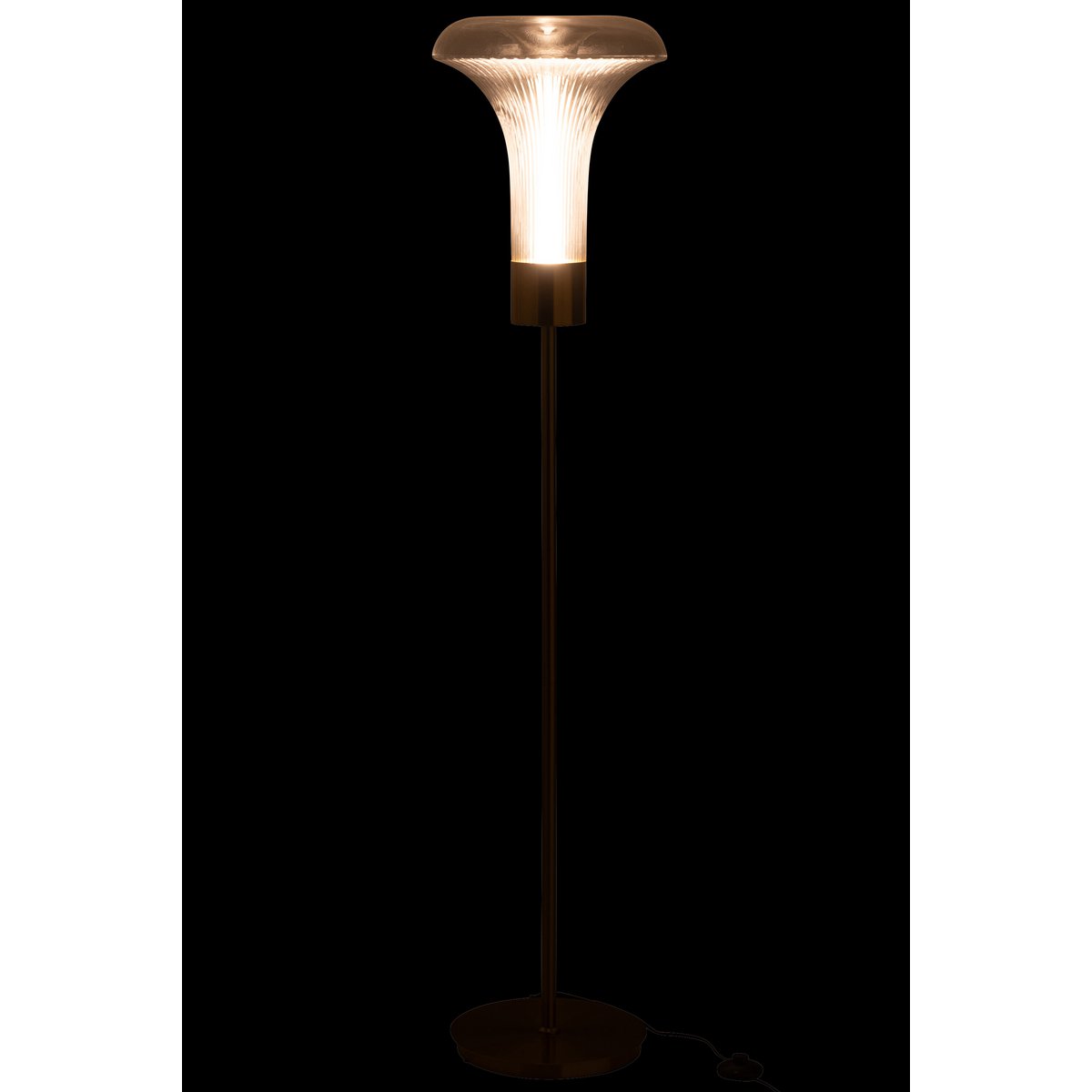 J-Line Staanlamp Led Goud Metaal Transparant