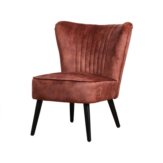 Fauteuil Eva Stof Aurora Velours Copper