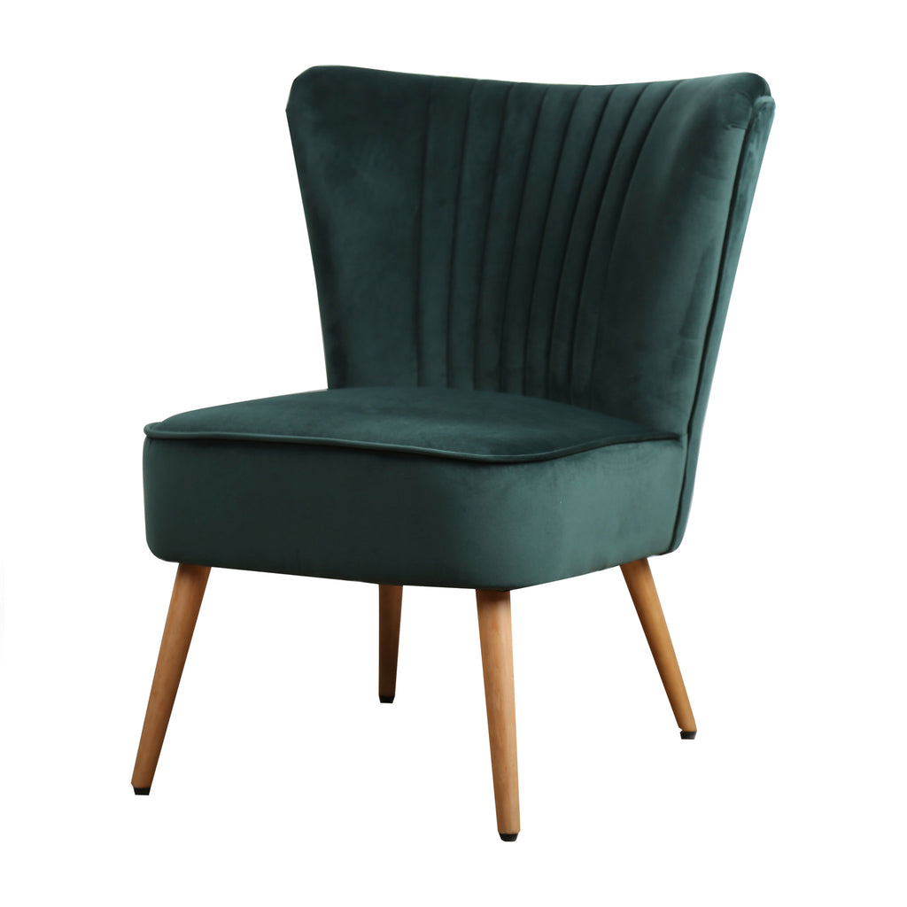 Fauteuil Eva Stof Velours Groen