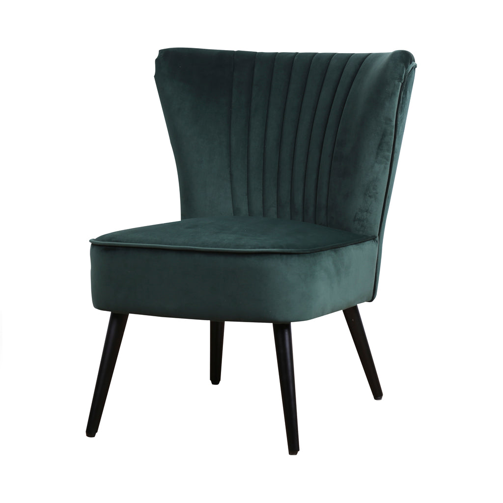 Fauteuil Eva Stof Velours Groen