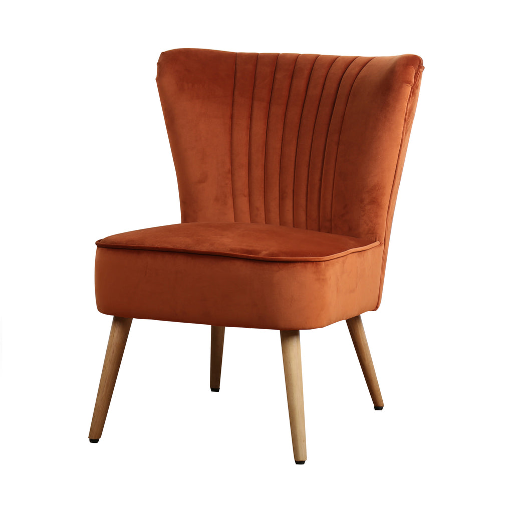 Fauteuil Eva Stof Velours Roest