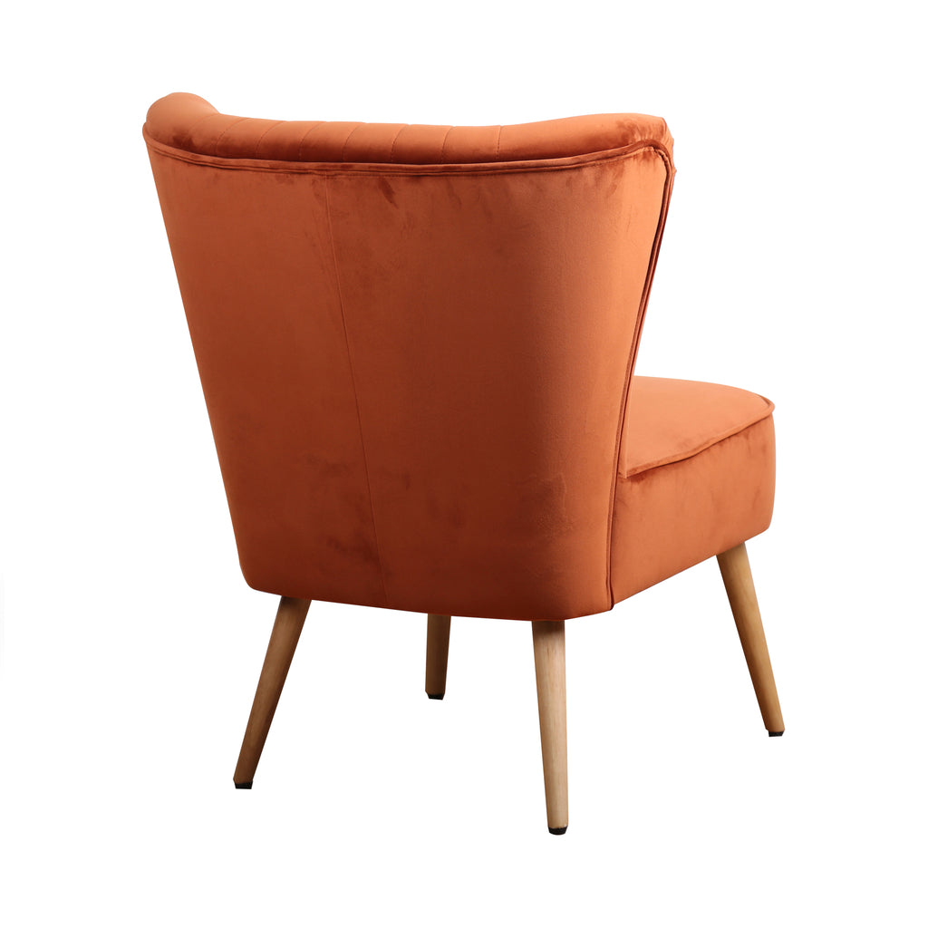 Fauteuil Eva Stof Velours Roest