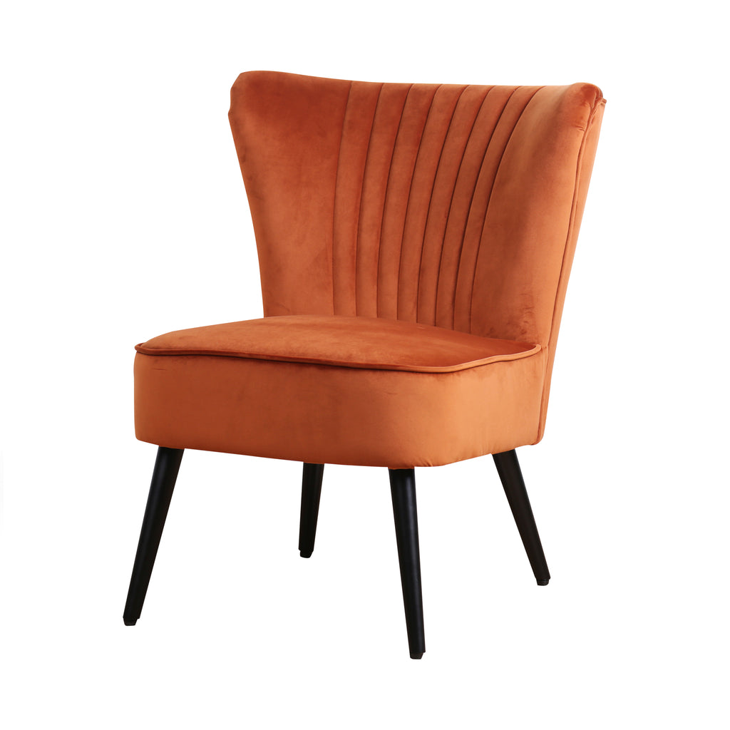 Fauteuil Eva Stof Velours Roest