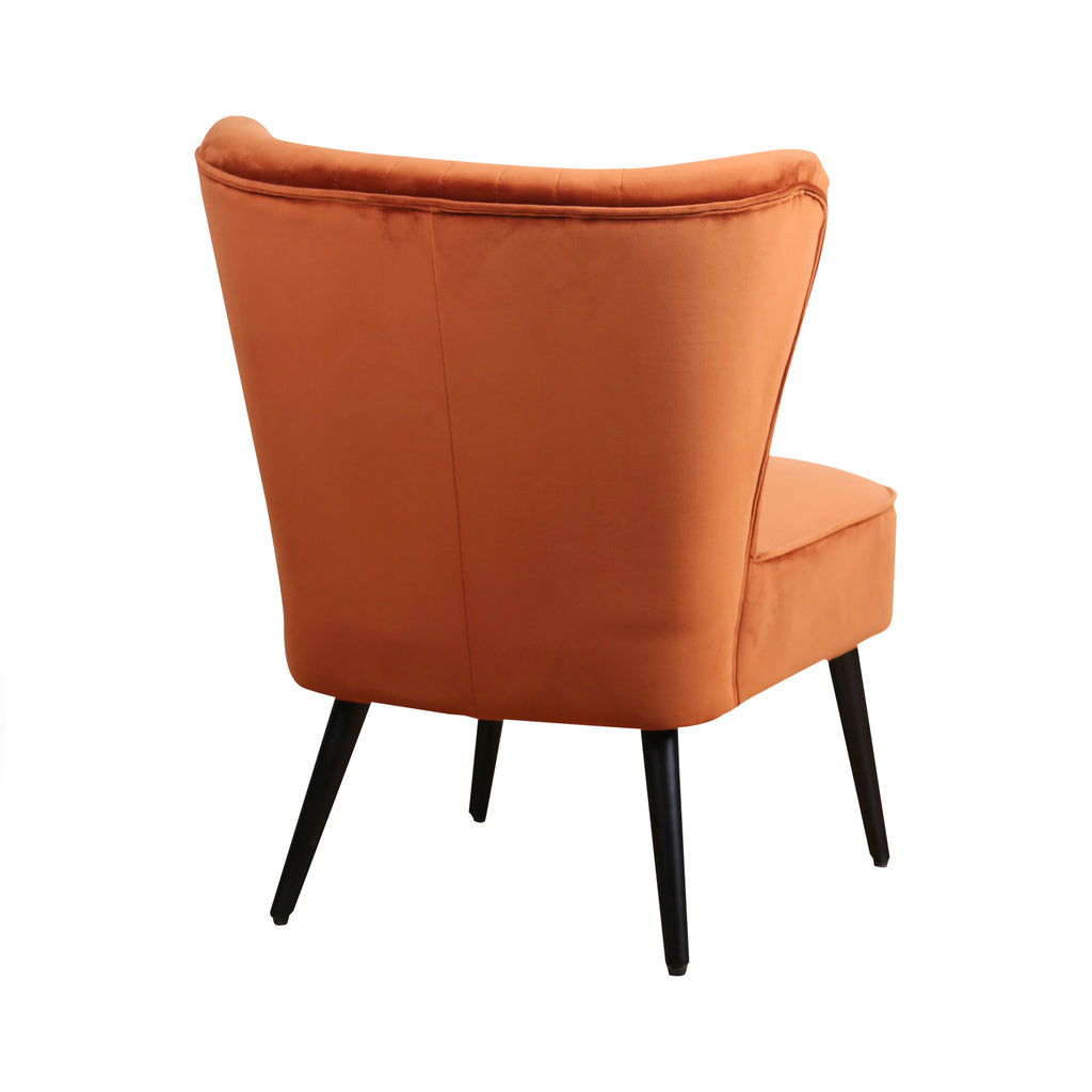 Fauteuil Eva Stof Velours Roest