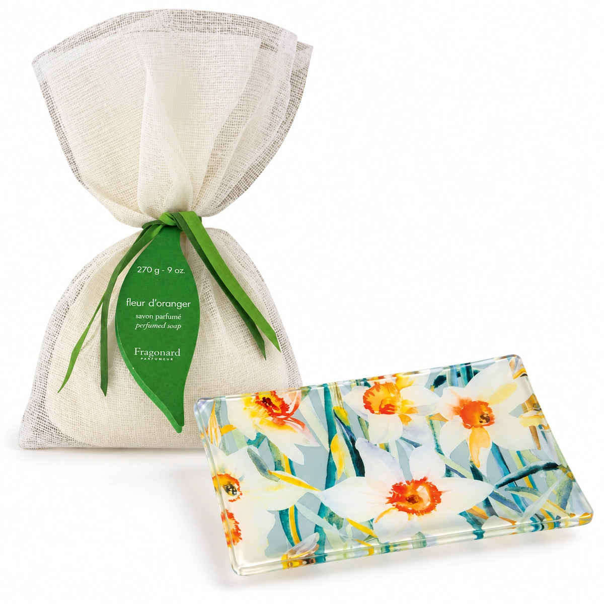 Fragonard Coeur Fleur d'Oranger Zeep & Narcisse Zeepschaaltje Cadeauset