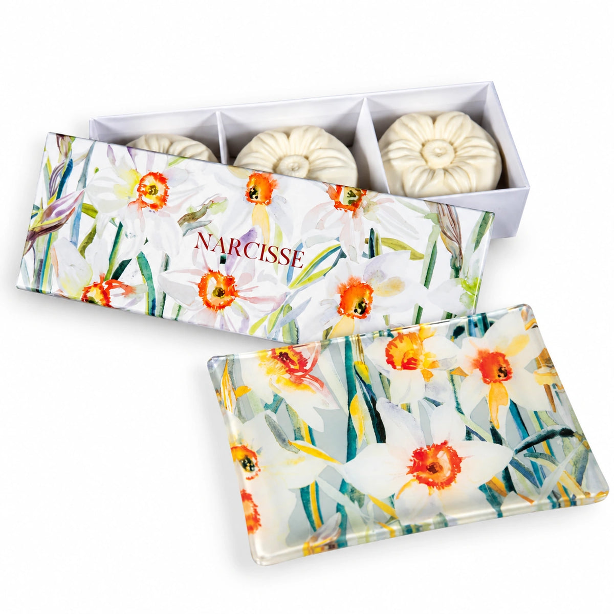 Fragonard Narcisse 3 Zeepjes & Zeepschaaltje Cadeauset