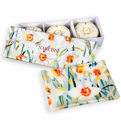 Fragonard Narcisse 3 Zeepjes & Zeepschaaltje Cadeauset