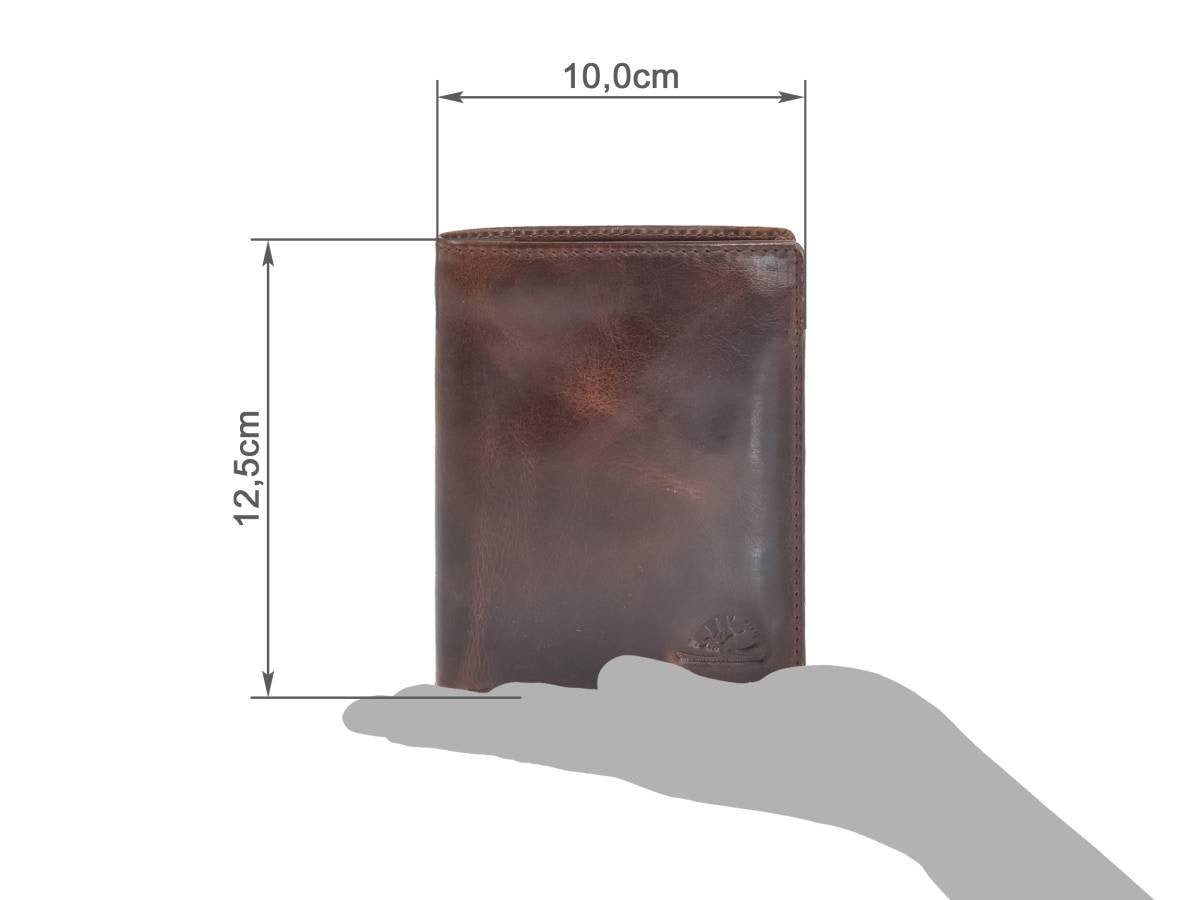 Greenburry Herenportefeuille leder 10x12cm teak bruin - Julien Deluxe