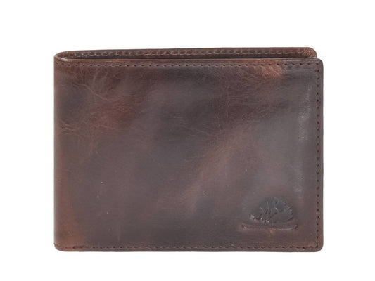 Greenburry Herenportefeuille leder 11x8cm teak bruin - Julien Deluxe