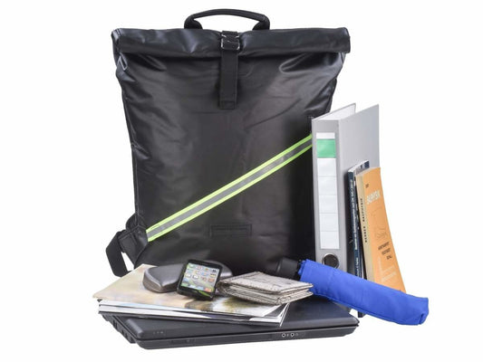 Greenburry Rolltop Rugzak 39x44cm Aviator Waterproof zwart - Julien Deluxe