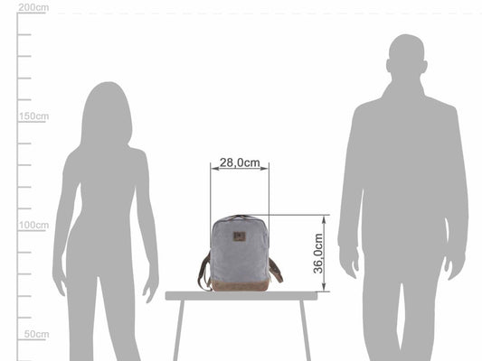 Greenburry Rugzak Vintage 28x36cm lichtgrijs - Julien Deluxe