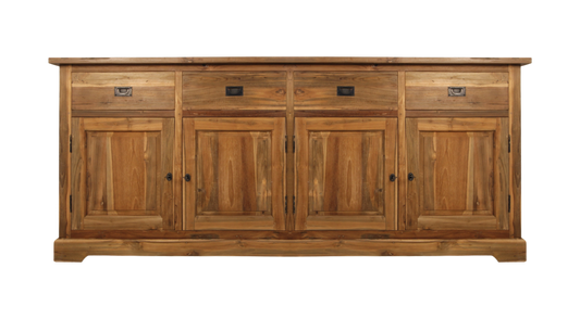 HSM Collection-Dressoir 4 Deur 4 La-200x55x85-Naturel-Teak