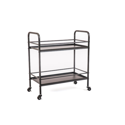 HV Zwarte Metalen Trolleytafel - 60x30x66,5cm