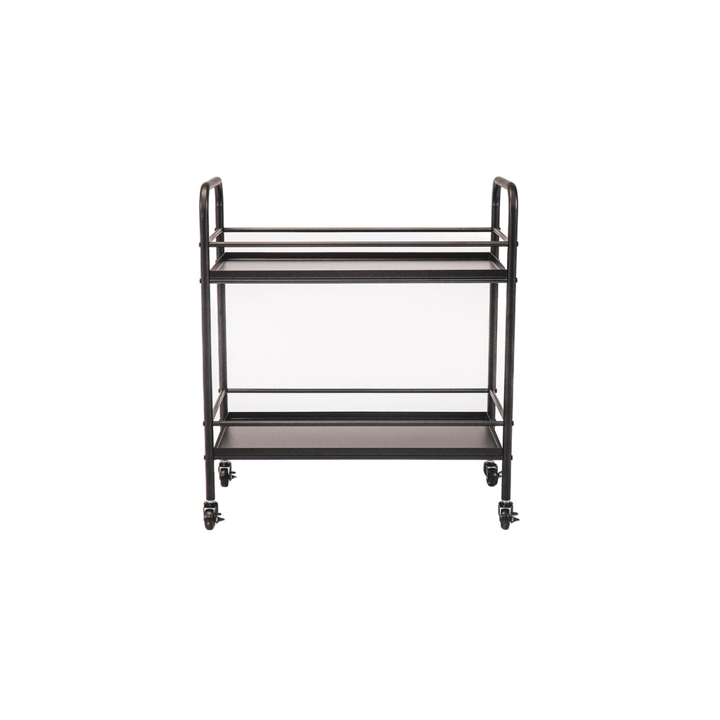 HV Zwarte Metalen Trolleytafel - 60x30x66,5cm