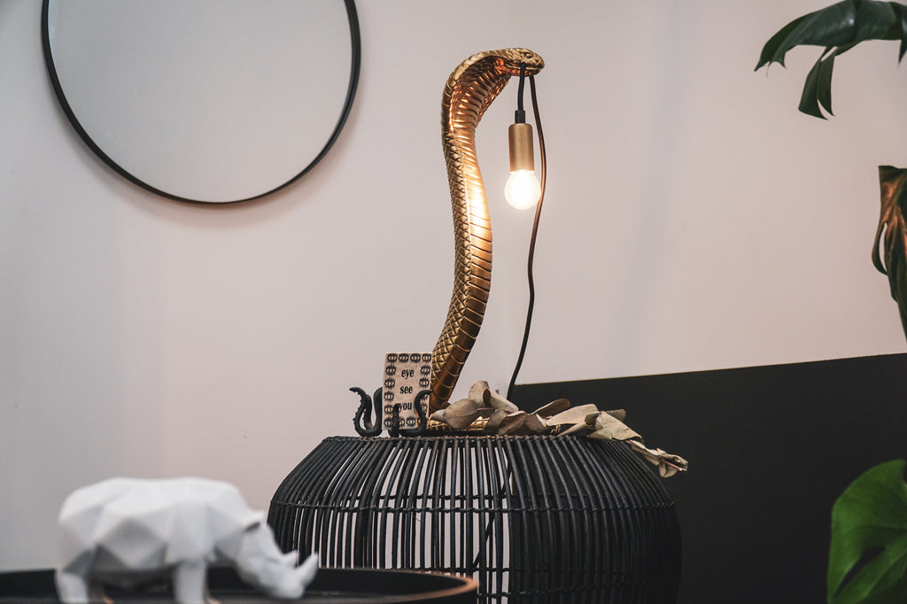 HV Snake Lamp Goud - E14 20x20x49cm