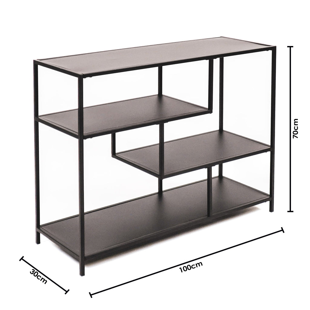 HV Styling Dressoir - Metaal - Zwart - 100x35x75cm