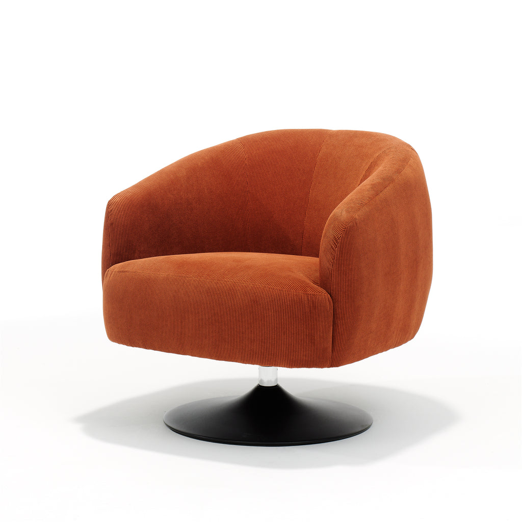 Jordi draaifauteuil Ribstof Copper