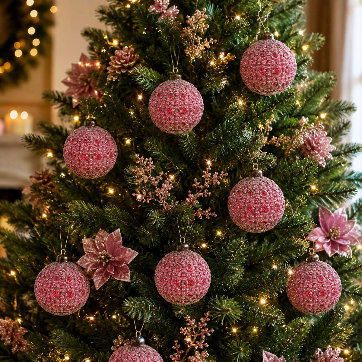 rode design kerstballen