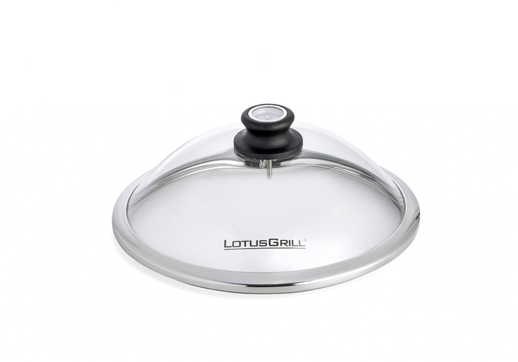 LotusGrill Glazen deksel voor Mini Ø290mm - Met geïntegreerde thermometer