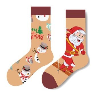 Musthaves Kerstsokken voor mannen en vrouwen skiënde kerstman M36 - 43 - Julien Deluxe