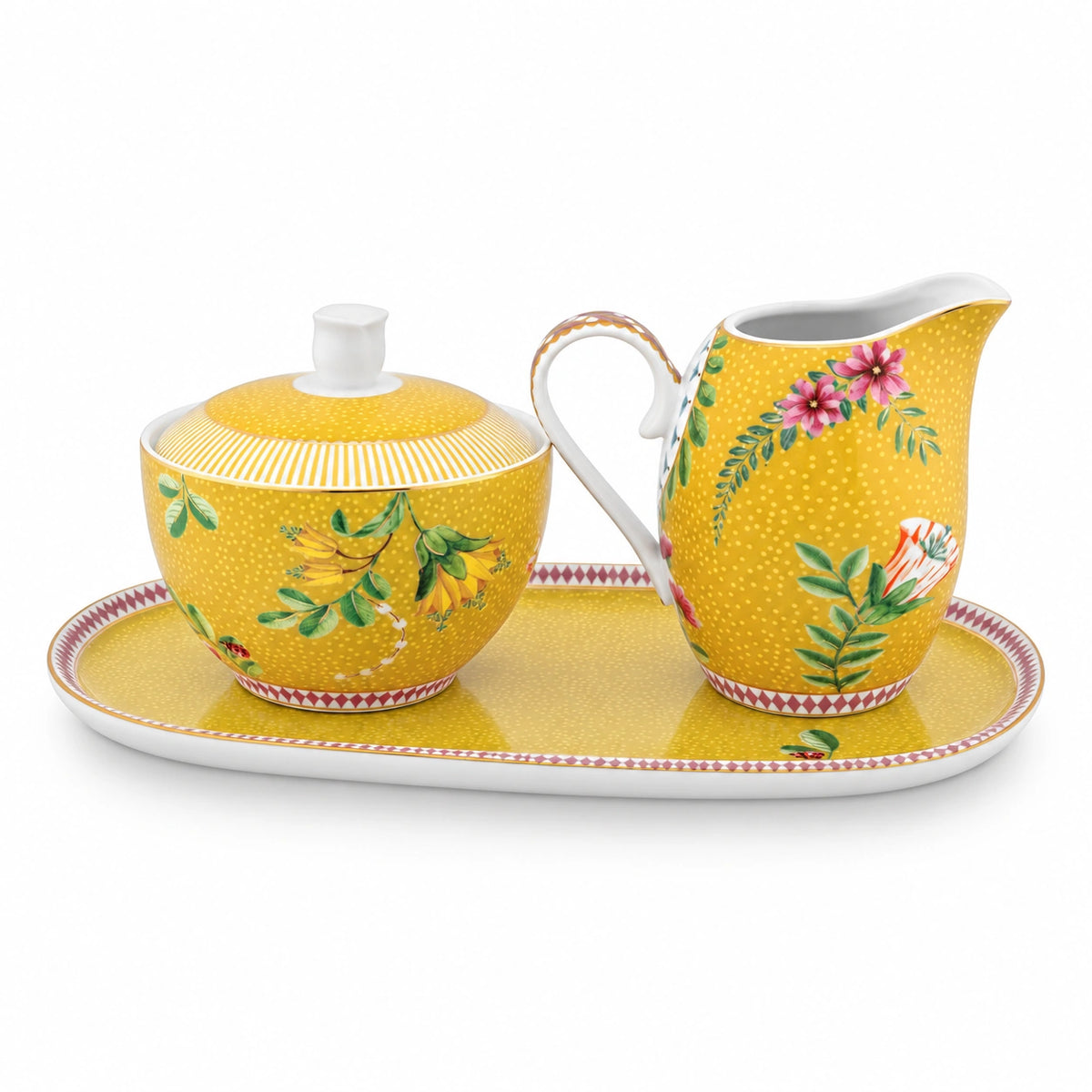 Pip Studio La Majorelle melk- en suikerset met schaaltje