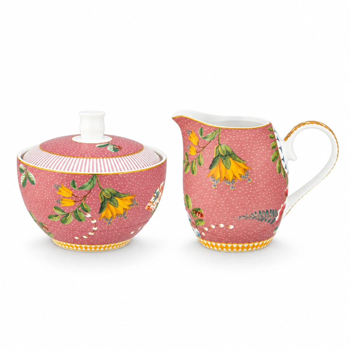 Pip Studio La Majorelle roze melk- en suikerset