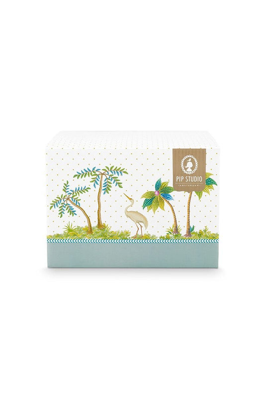 Pip Studio Set 2 mokken S Jolie Flowers Blue 145ml - Julien Deluxe