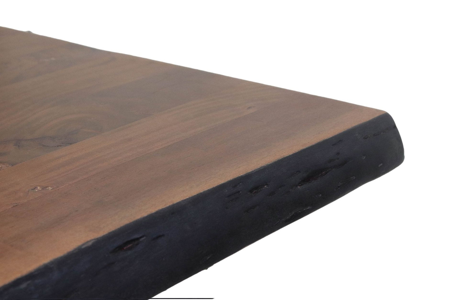 Rechthoekige eettafel - 240x100x77 - Walnoot bruin/zwart - Acaciahout/metaal