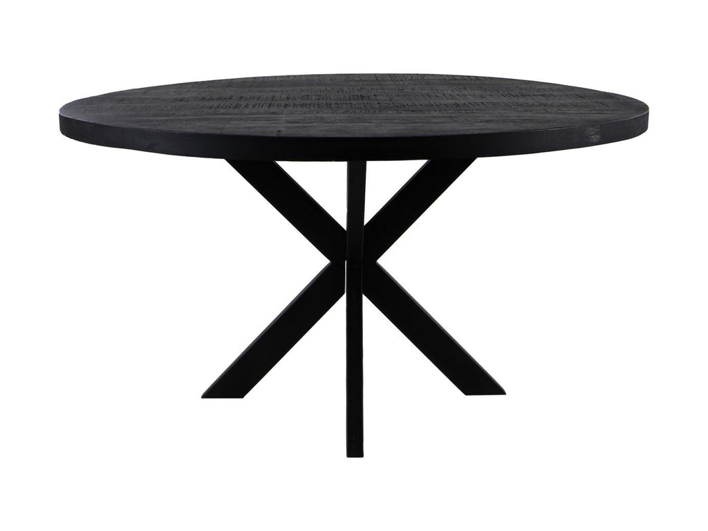 Ronde eettafel Melbourne - ø110x76  - Zwart - Mangohout/metaal