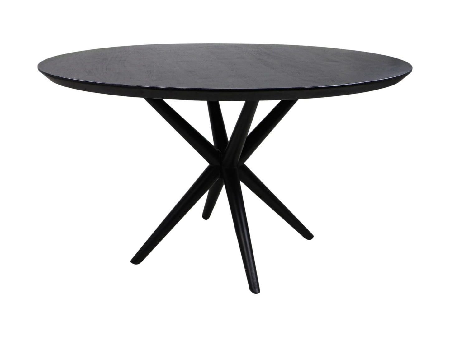 Ronde eettafel Zurich - ø130x75 - Zwart - Swiss edge - Acaciahout