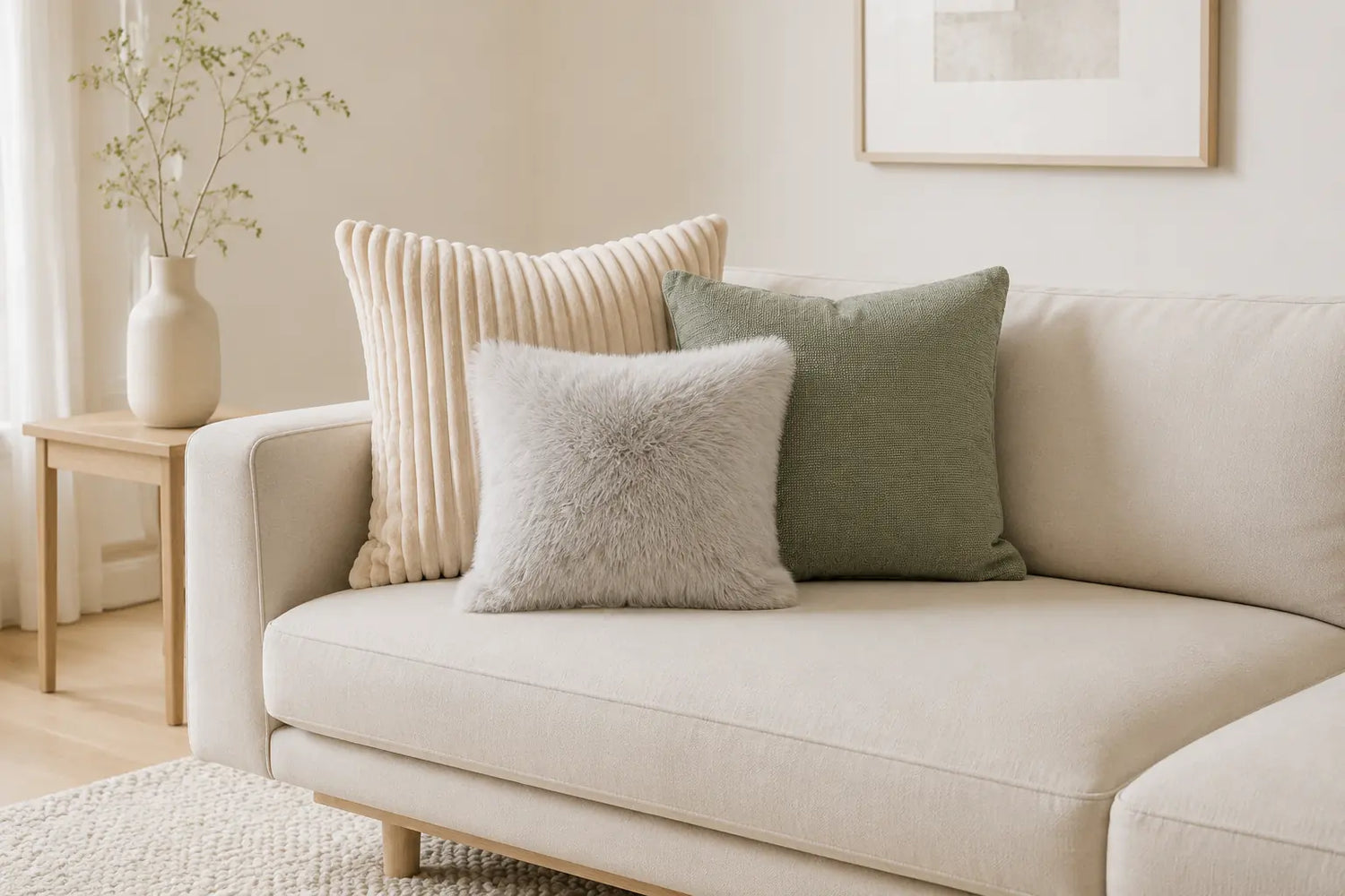 sierkussens scandinavisch minimalistisch interieur