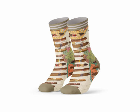 Sock My Feet Herensokken 3 - pack Sock My Cigar - 1 print + 2 effen - Julien Deluxe
