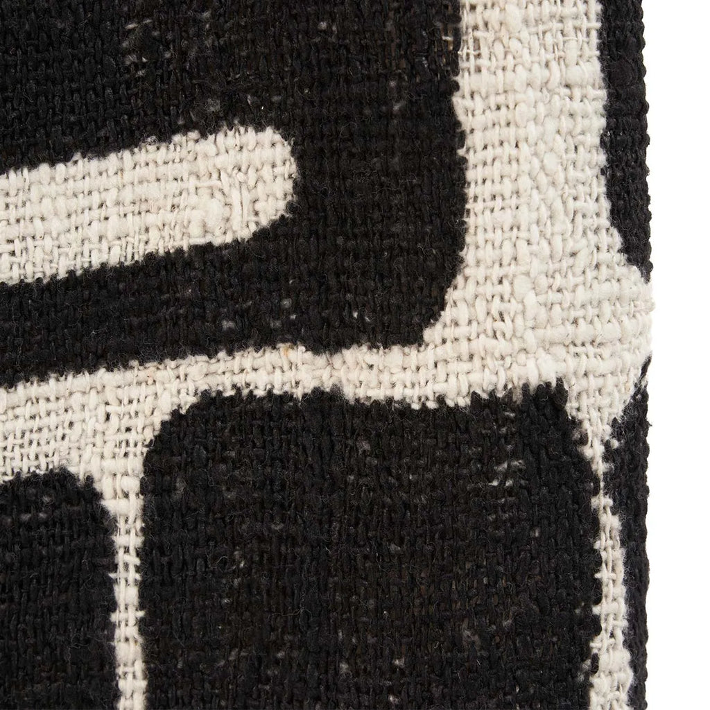 The Aztec Bed Throw - Natural Black