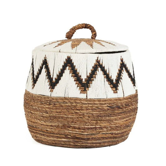 The Little Bay Beach Basket - Natural White - L