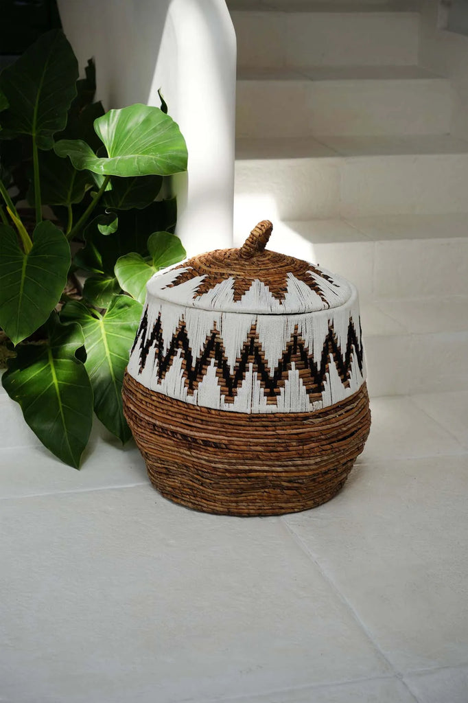 The Little Bay Beach Basket - Natural White - L