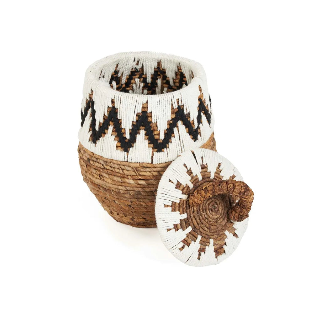 The Little Bay Beach Basket - Natural White - S