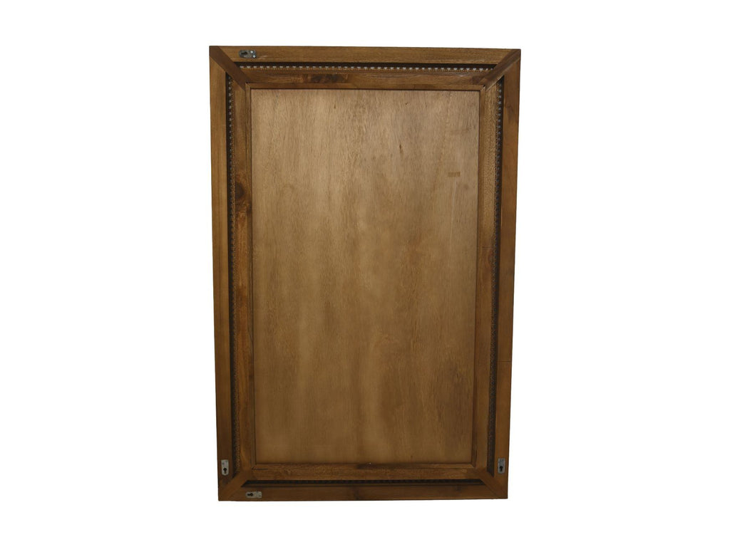 Vierkante spiegel - 120x80x7 - Naturel - Teak/rotan